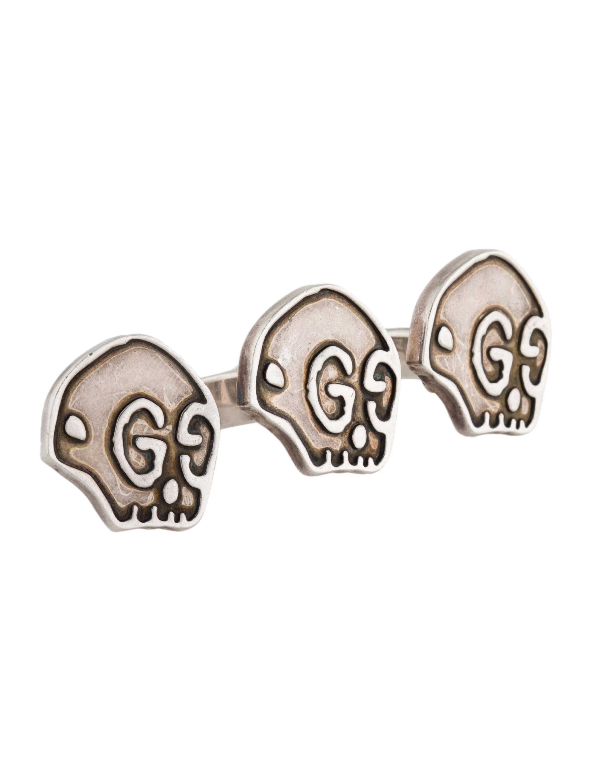 Gucci Ghost Skull Double Finger Ring